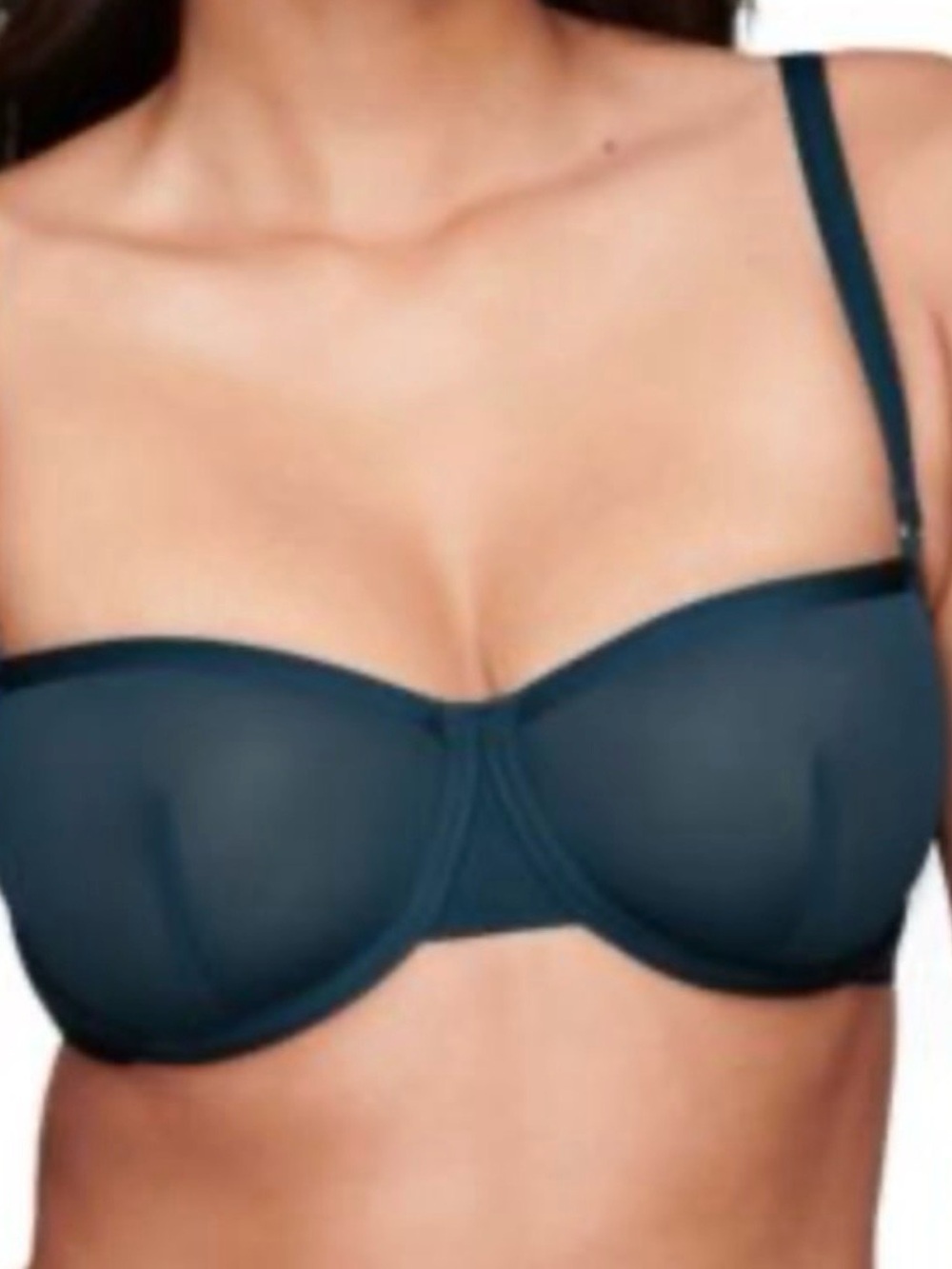 CUUP Women's The Balconette - Mesh Bra blue size 38F